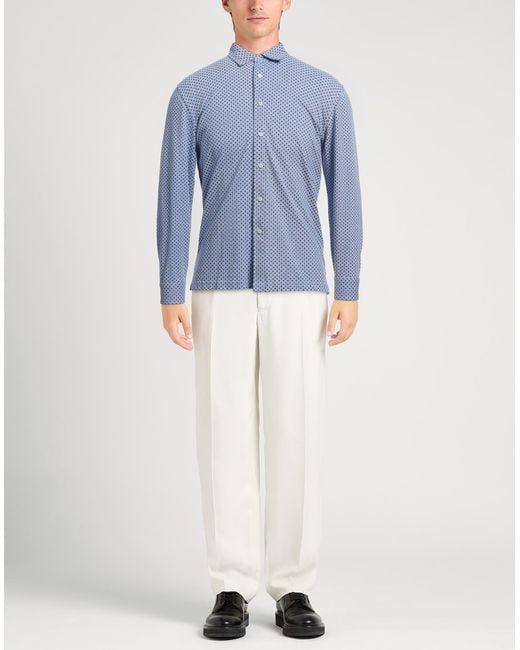 Rossopuro Blue Shirt Cotton for men