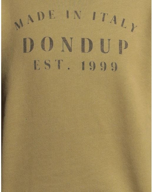 Dondup Green Sweatshirt Cotton, Elastane for men