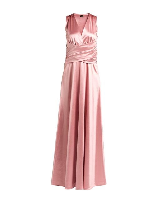 Siste's Pink Maxi Dress Polyester, Elastane