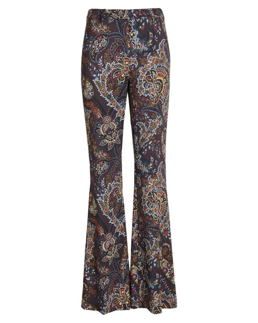 Etro Gray Pants Viscose, Elastane