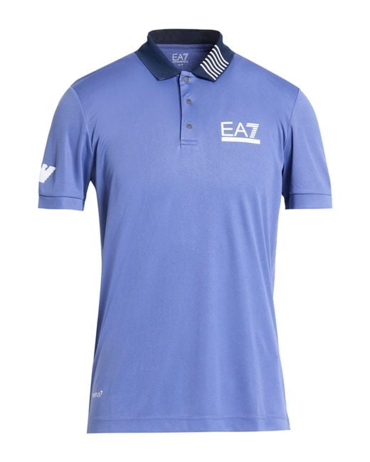 EA7 Blue Polo Shirt for men
