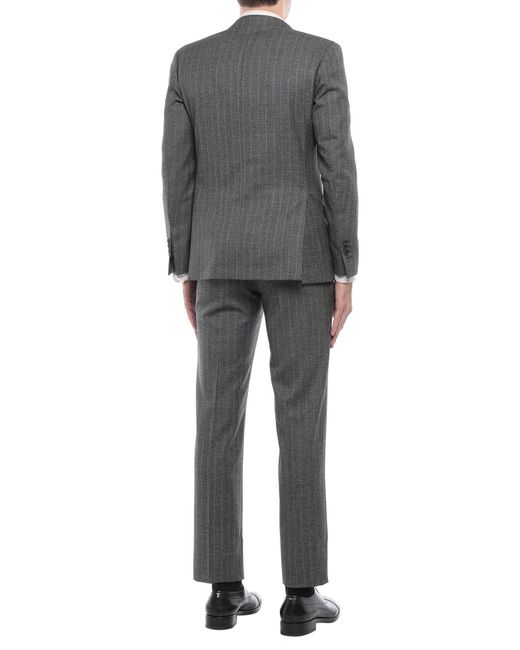 SARTITUDE NAPOLI Gray Suit Super 130S Wool for men