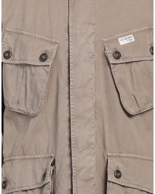 Fay Brown Jacket Cotton, Linen for men