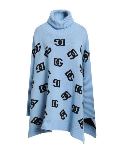 Dolce & Gabbana Blue Rollkragenpullover