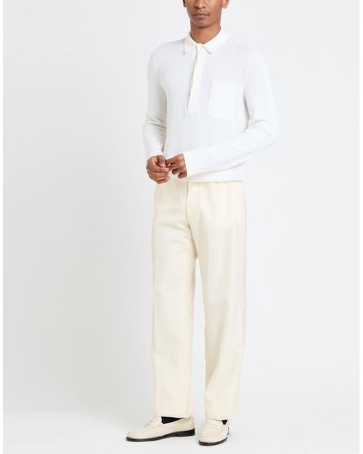 Maison Margiela Natural Pants Mohair Wool, Silk for men