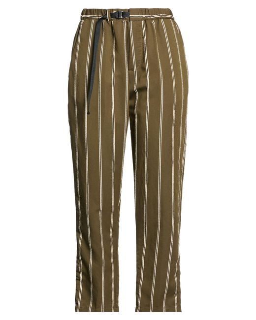White Sand Green Military Pants Viscose, Polyester, Cotton