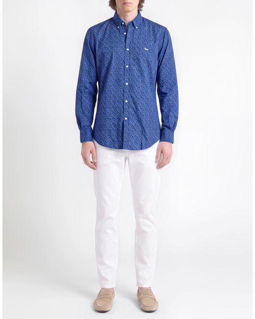 Harmont & Blaine Blue Shirt Cotton for men