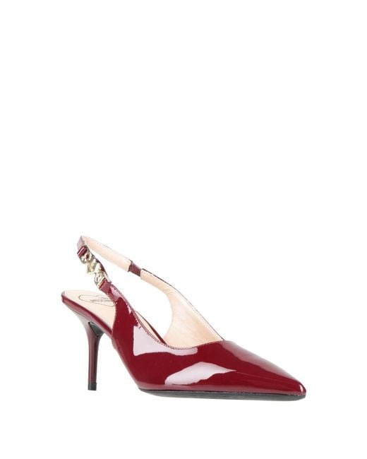Love Moschino Pink Burgundy Pumps Leather