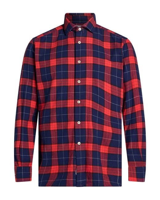 ALEX INGH Red Shirt Cotton for men