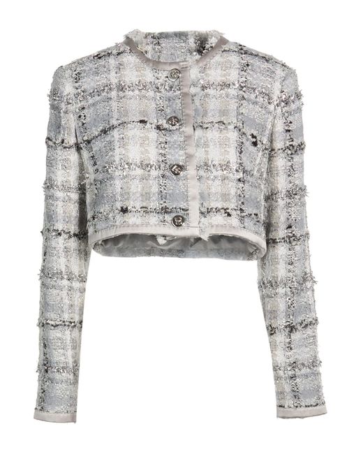 Dolce & Gabbana Gray Light Jacket Synthetic Fibers, Wool, Polyamide, Metallic Polyester, Silk