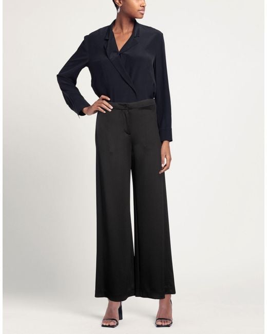 Dondup Black Pants Viscose, Polyester, Elastane