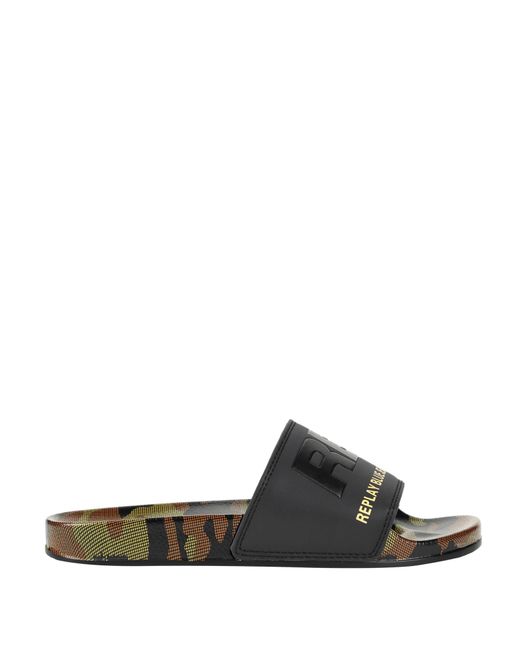 Replay Rubber Sandals in Black for Men - Lyst