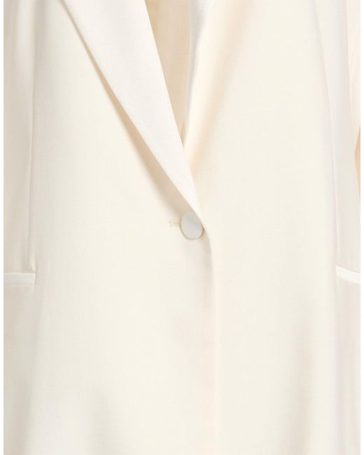Antonelli White Blazer Polyester, Virgin Wool, Elastane