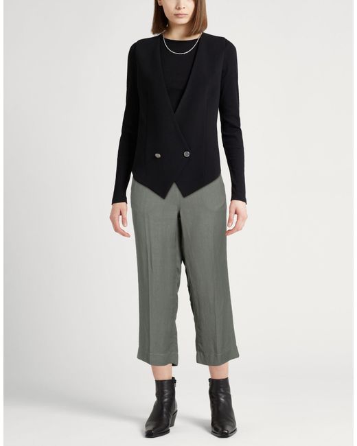 Fedeli Gray Pants Viscose, Linen