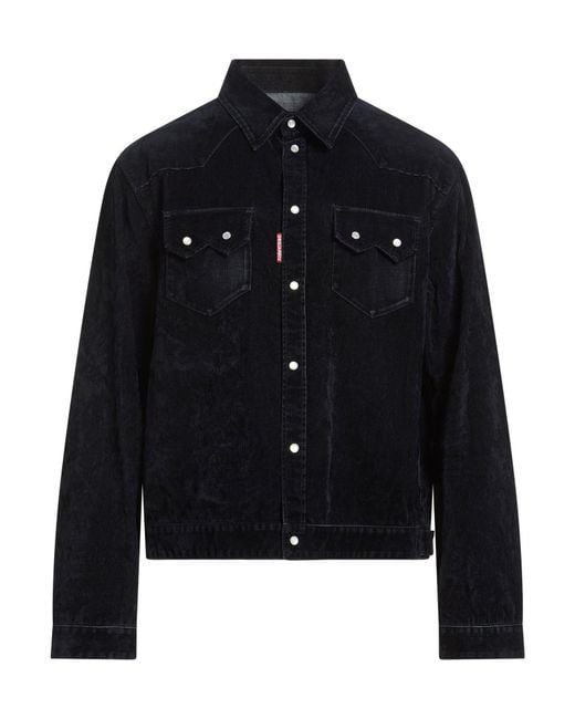 DSquared² Blue Midnight Jacket Cotton for men