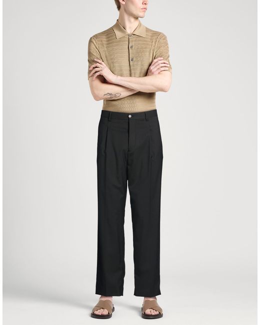BE ABLE Black Pants Virgin Wool, Polyester, Elastane for men