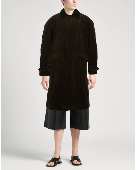 Aspesi Black Military Coat Cotton for men