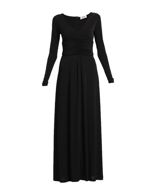 Blugirl Blumarine Black Maxi Dress Polyester, Elastane