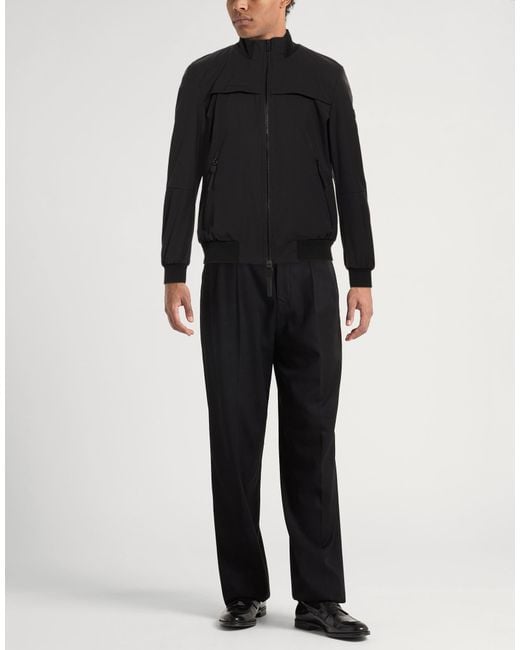 Peuterey Black Jacket Polyester, Elastane for men
