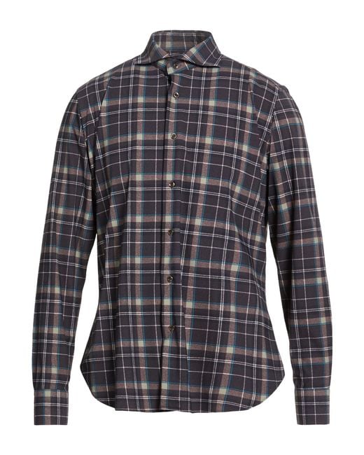 Agho Blue Shirt Nylon, Elastane for men