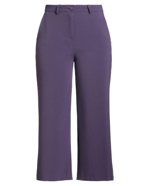 MÊME ROAD Blue Pants Polyester, Rayon, Elastane