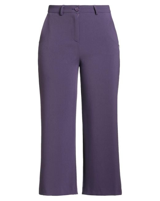 MÊME ROAD Blue Pants Polyester, Rayon, Elastane