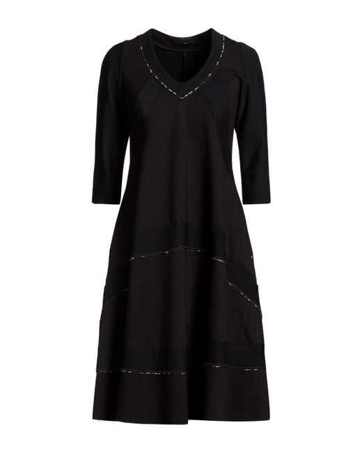 High Black Midi Dress