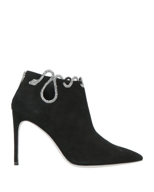 Rene Caovilla Black Ankle Boots Leather