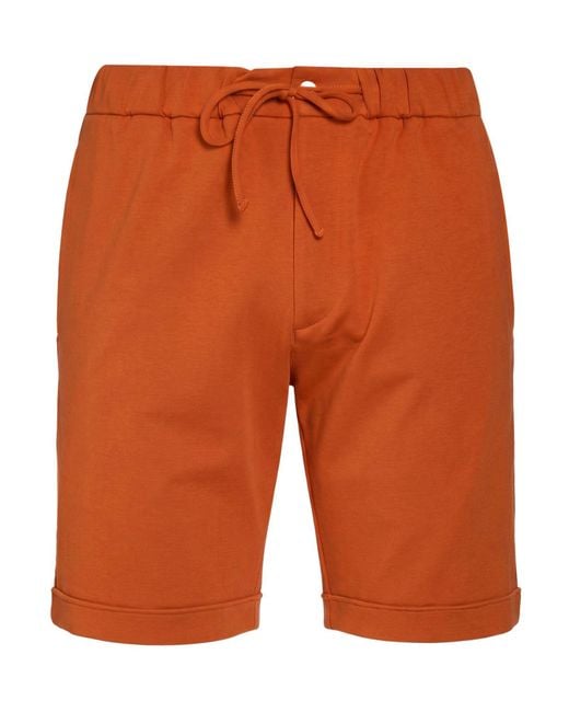 STEFAN BRANDT Orange Tan Shorts & Bermuda Shorts Cotton, Elastane for men