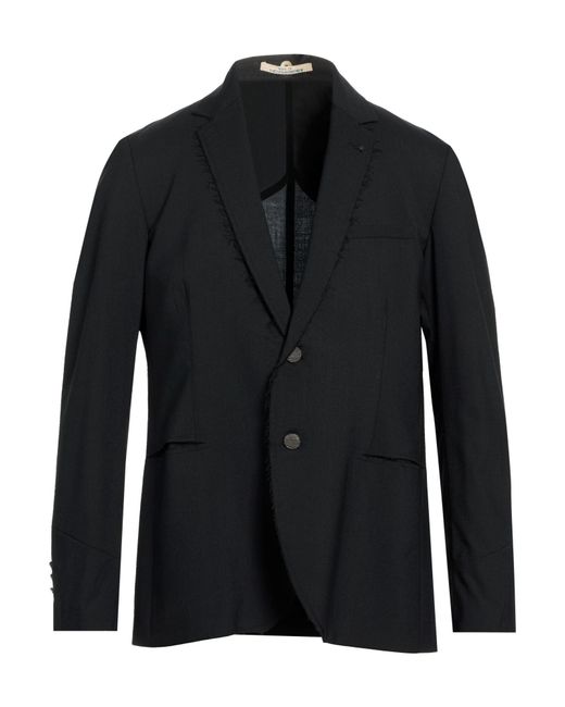 Messagerie Black Blazer Wool, Viscose, Elastane for men