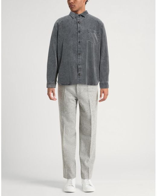 Crossley Gray Charcoal Shirt Cotton for men
