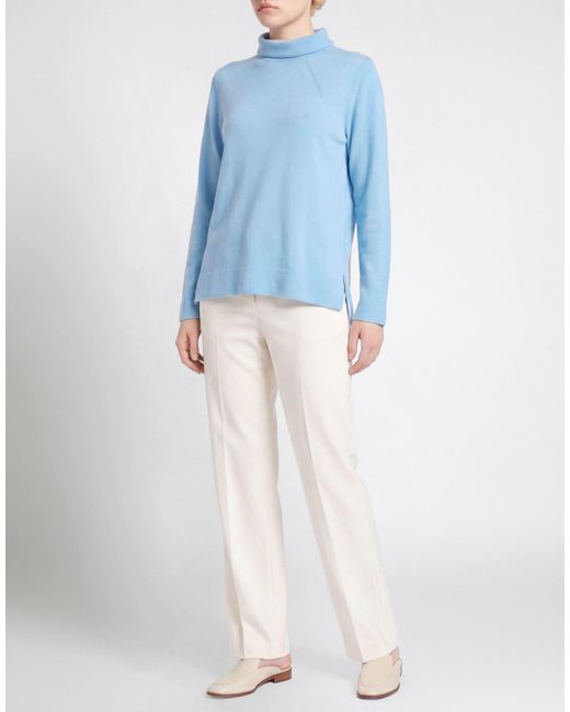 Diana Gallesi Blue Light Turtleneck Wool