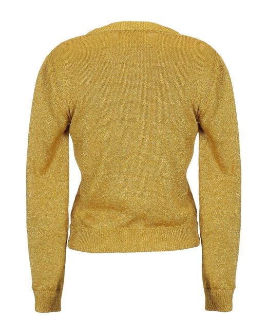 Alberta Ferretti Yellow Sweater Polyamide, Elastane, Polyester, Virgin Wool