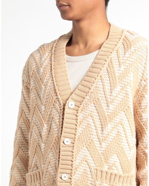 Missoni Natural Camel Cardigan Wool for men