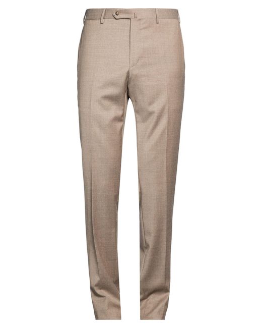 PT Torino Natural Taupe Pants Cotton, Elastane for men