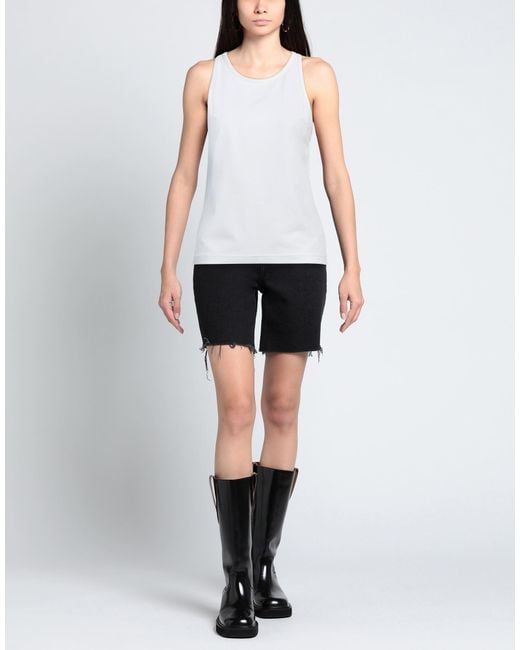 Herskind White Tank Top Organic Cotton, Elastane