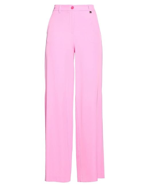 LUCKYLU  Milano Pink Pants Polyester, Elastane