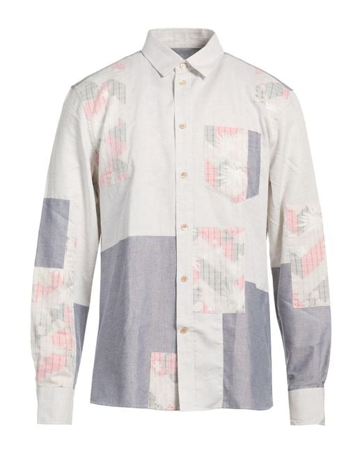 Maison Kitsuné White Shirt Cotton, Linen for men