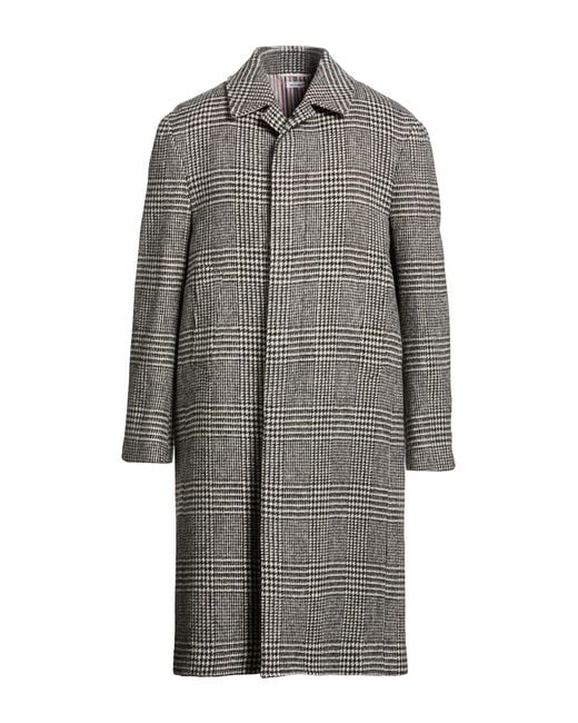 Thom Browne Gray Coat Wool for men