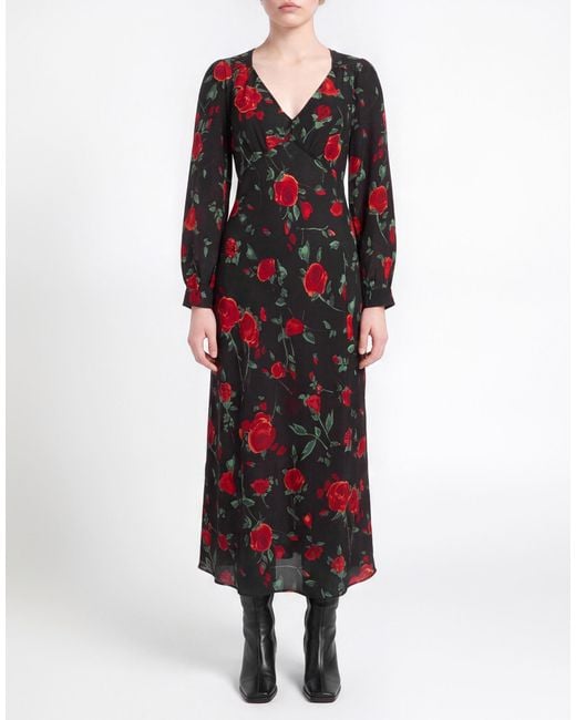 Rixo Black Midi Dress