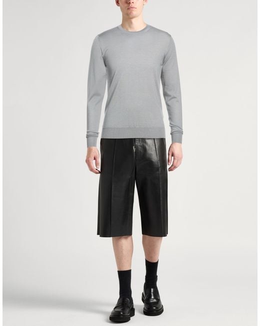 Fedeli Gray Sweater Cashmere, Silk for men