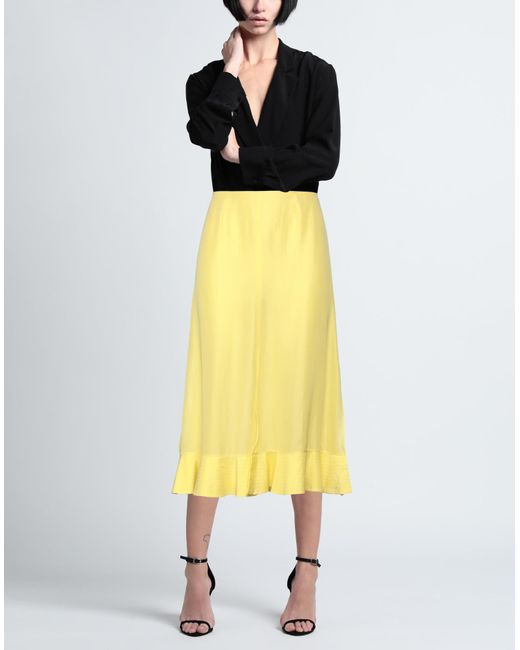 Rochas Yellow Midi Skirt