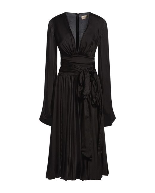 Alexandre Vauthier Black Midi Dress Silk