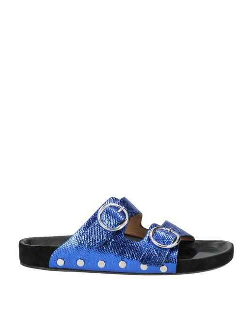 Isabel Marant Blue Sandals Lambskin, Cow Leather