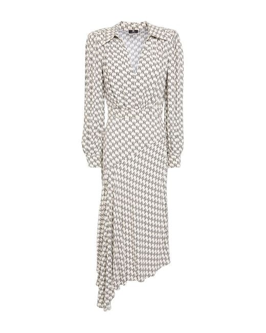 Elisabetta Franchi White Midi Dress Polyester