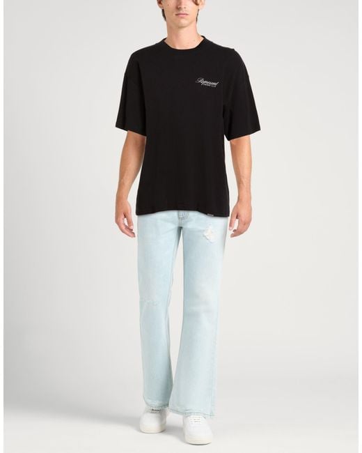 Represent Black T-Shirt Cotton for men
