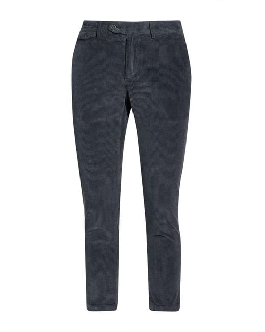 0/zero Construction Blue Pants Cotton, Elastane for men