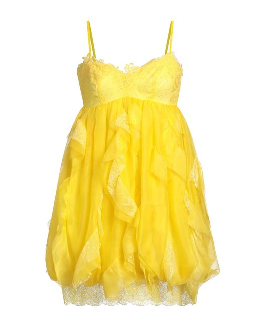 Ermanno Scervino Yellow Mini Dress