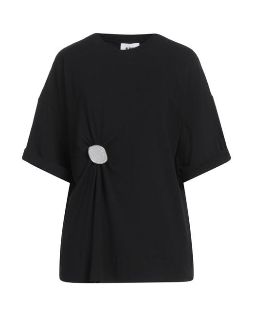 Alpha Studio Black T-Shirt Cotton, Elastane