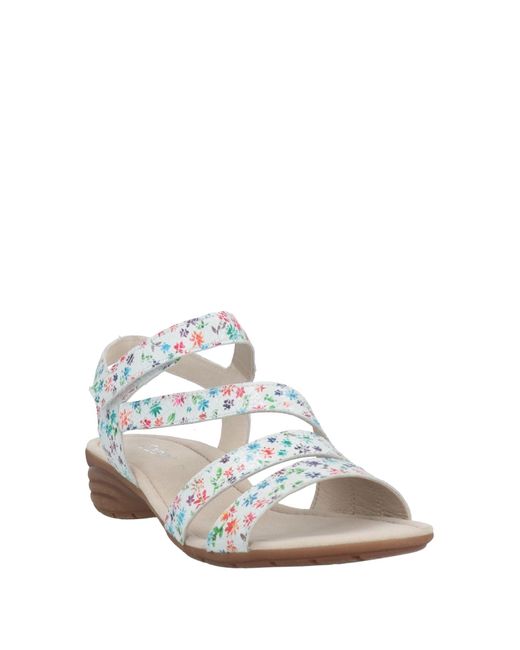 Gabor White Sandals Soft Leather